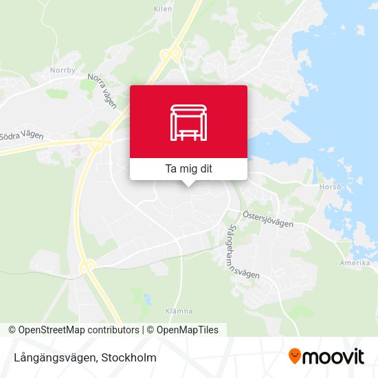 Långängsvägen karta
