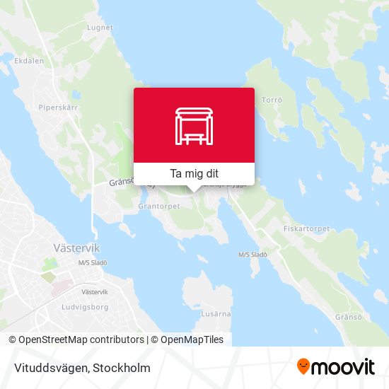 Vituddsvägen karta