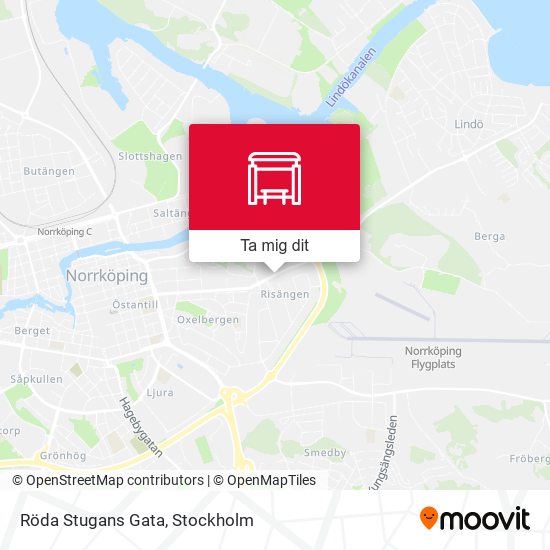 Röda Stugans Gata karta