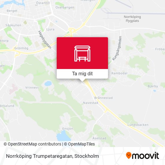 Norrköping Trumpetaregatan karta