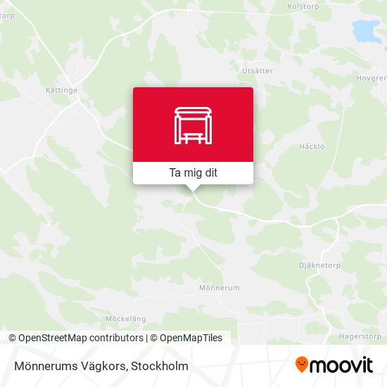 Mönnerums Vägkors karta