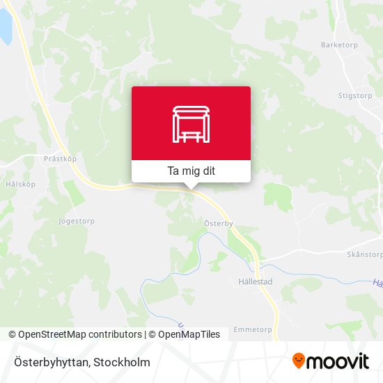 Österbyhyttan karta