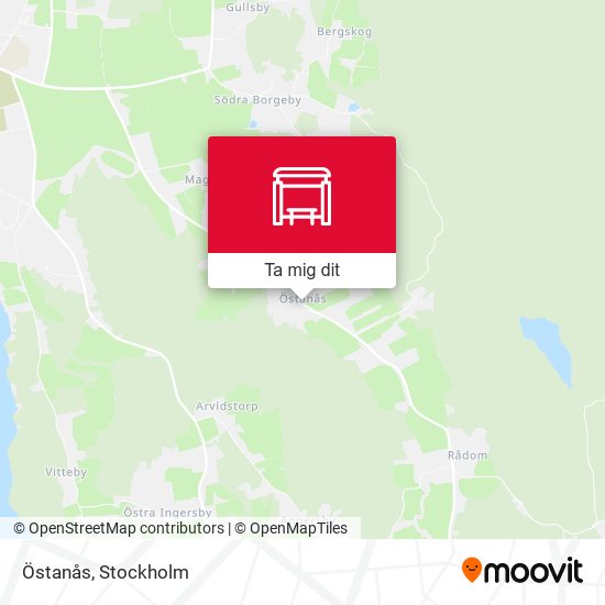 Östanås karta