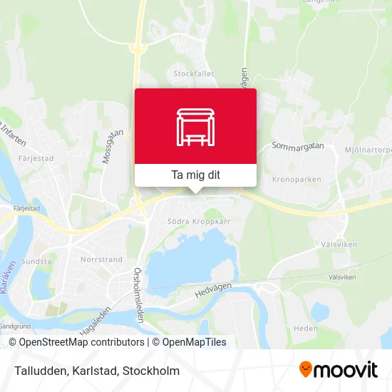Talludden, Karlstad karta