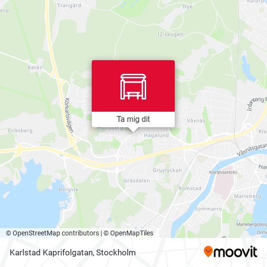 Karlstad Kaprifolgatan karta