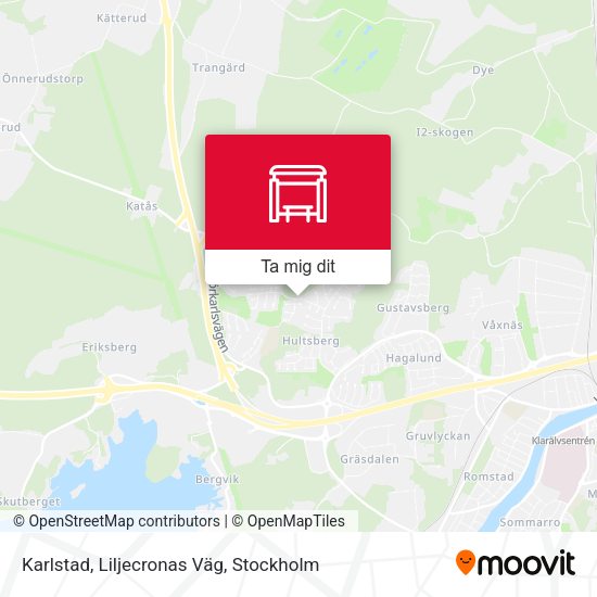 Karlstad, Liljecronas Väg karta