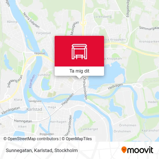 Sunnegatan, Karlstad karta
