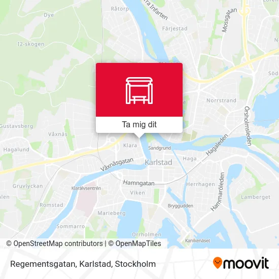 Regementsgatan, Karlstad karta