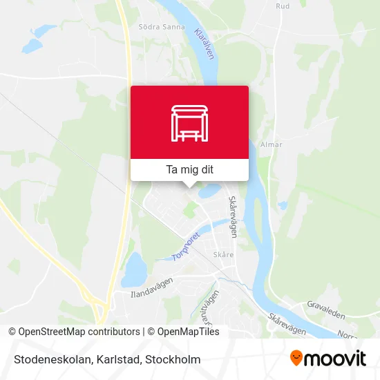 Stodeneskolan, Karlstad karta