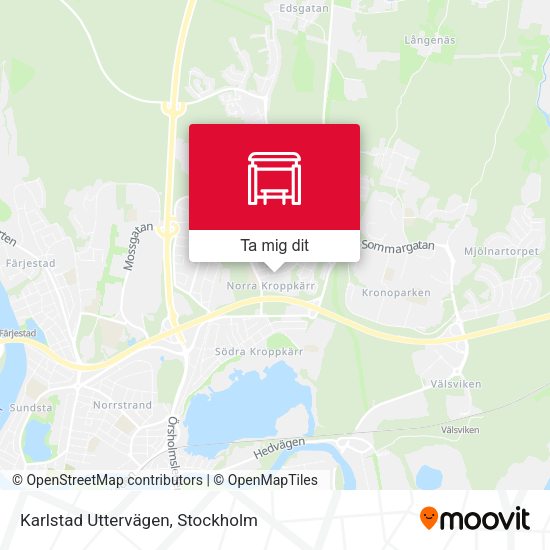 Karlstad Uttervägen karta