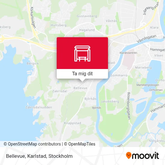 Bellevue, Karlstad karta