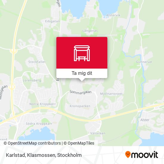 Karlstad, Klasmossen karta