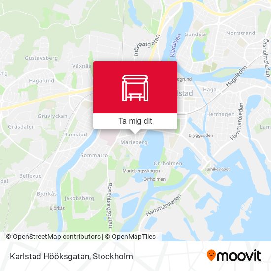 Karlstad Hööksgatan karta