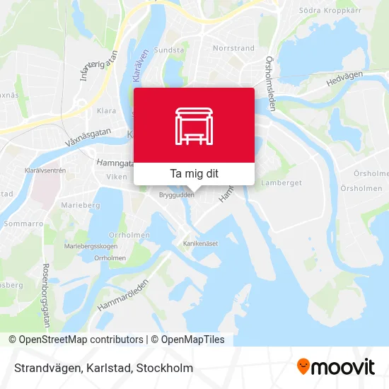 Strandvägen, Karlstad karta