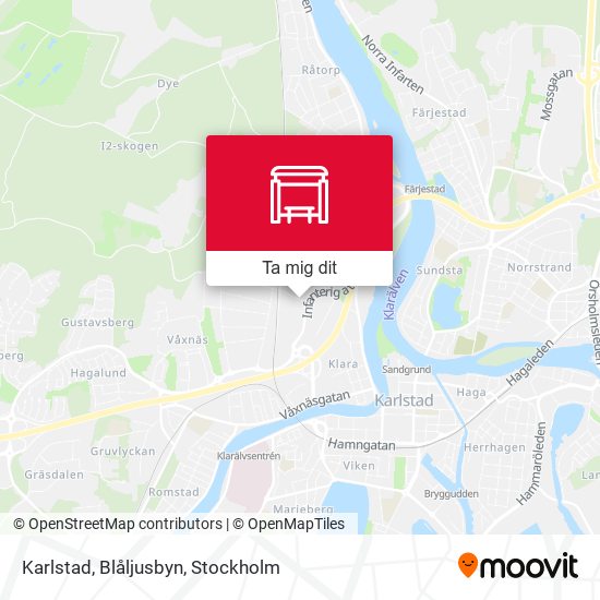 Karlstad, Blåljusbyn karta
