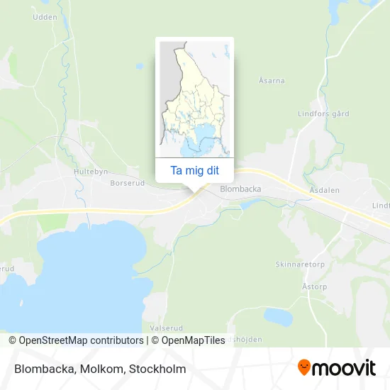 Blombacka, Molkom karta