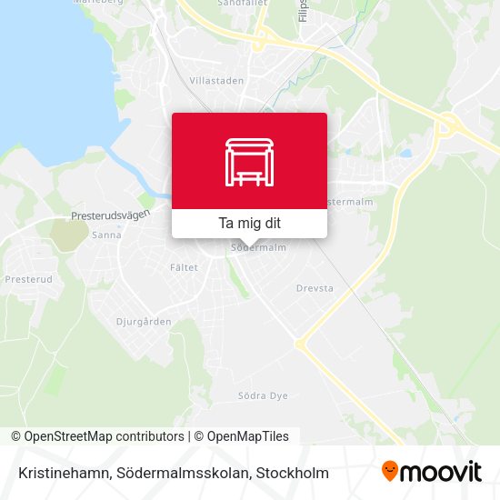 Kristinehamn, Södermalmsskolan karta