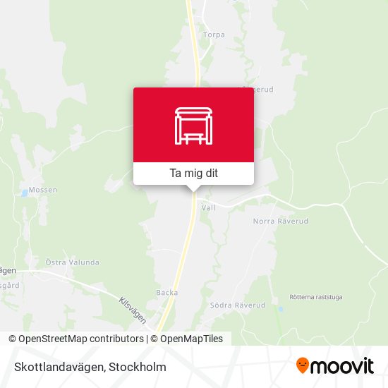 Skottlandavägen karta