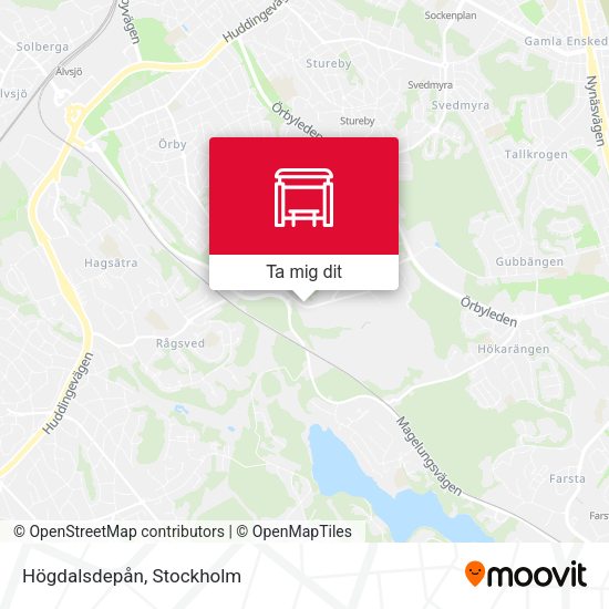 Högdalsdepån karta
