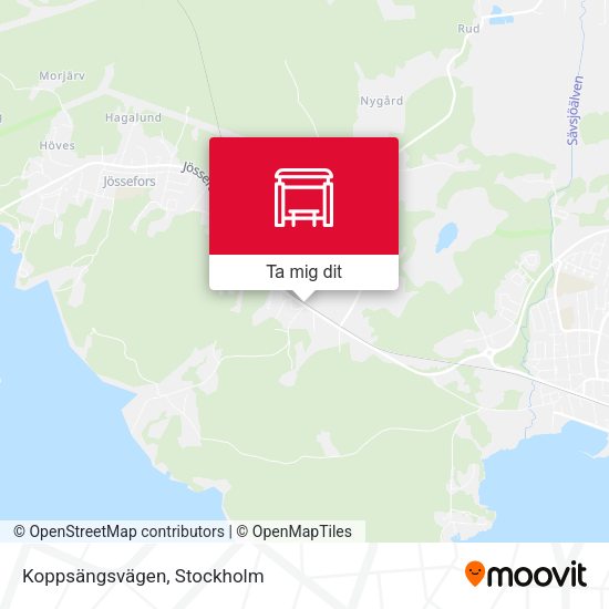 Koppsängsvägen karta