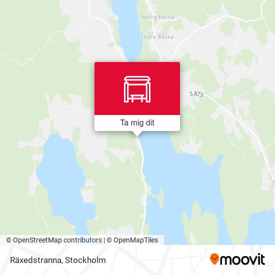 Räxedstranna karta