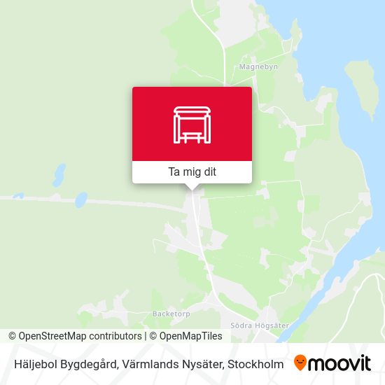 Häljebol Bygdegård, Värmlands Nysäter karta