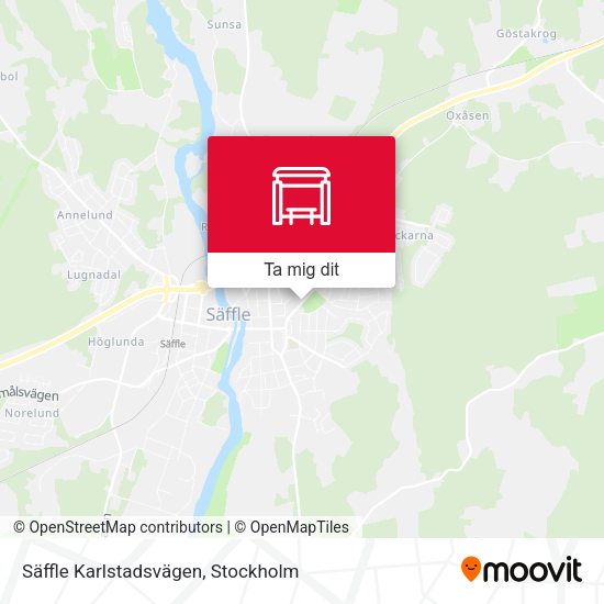 Säffle Karlstadsvägen karta