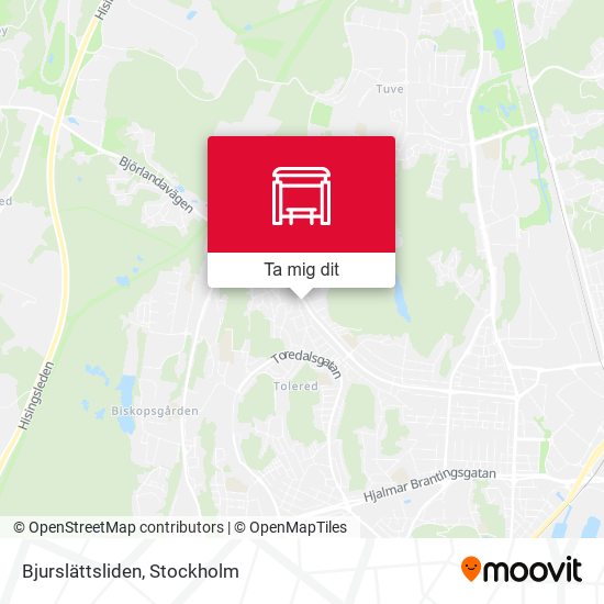 Bjurslättsliden karta