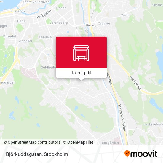 Björkuddsgatan karta