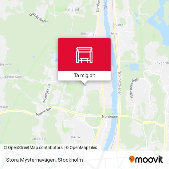 Stora Mysternavägen karta