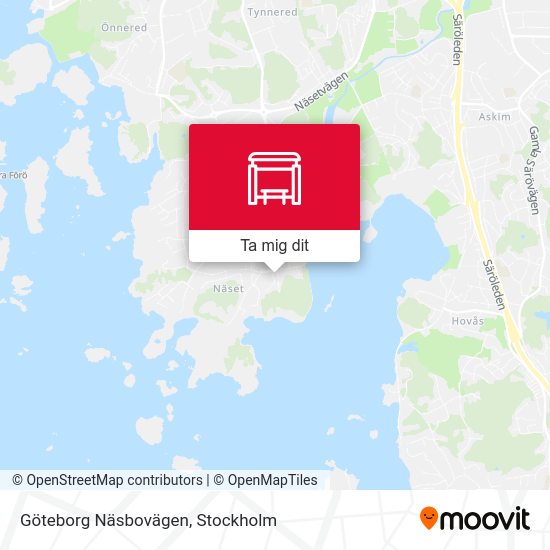 Göteborg Näsbovägen karta