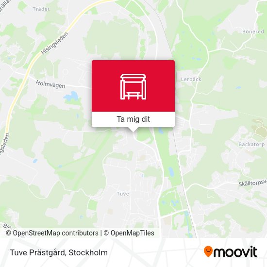 Tuve Prästgård karta
