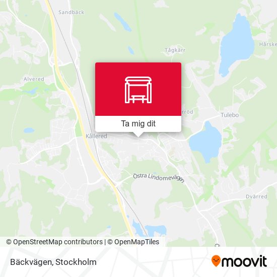 Bäckvägen karta