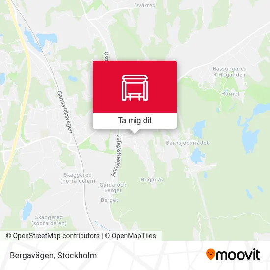 Bergavägen karta