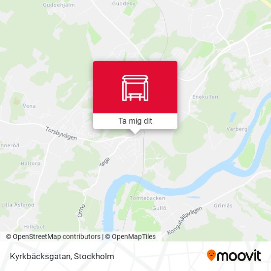 Kyrkbäcksgatan karta