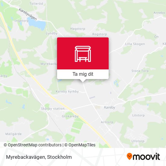 Myrebackavägen karta