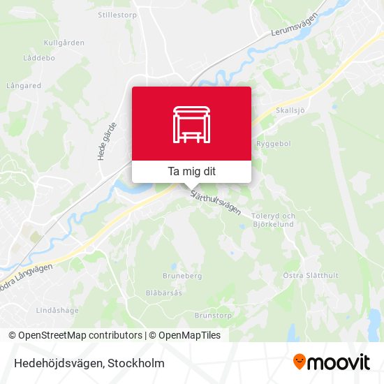 Hedehöjdsvägen karta