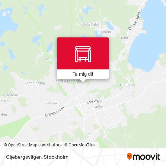 Oljebergsvägen karta