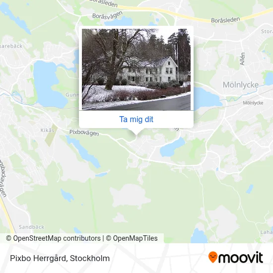 Pixbo Herrgård karta