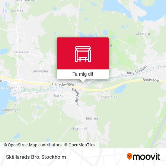 Skällareds Bro karta