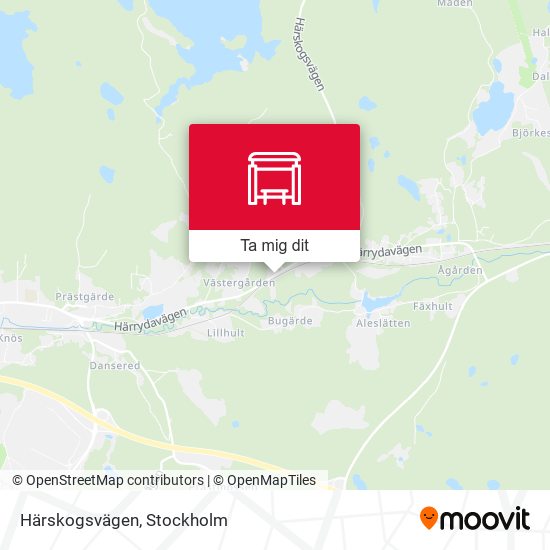 Härskogsvägen karta