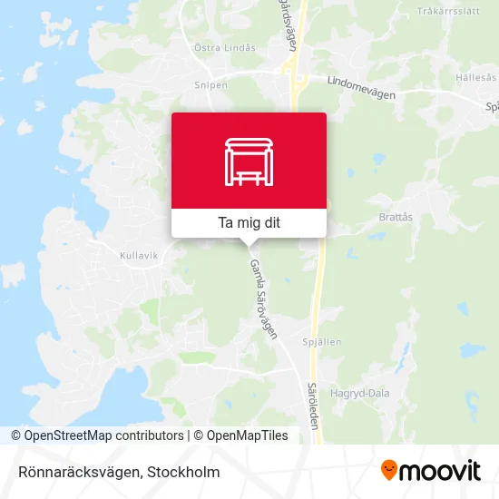 Rönnaräcksvägen karta