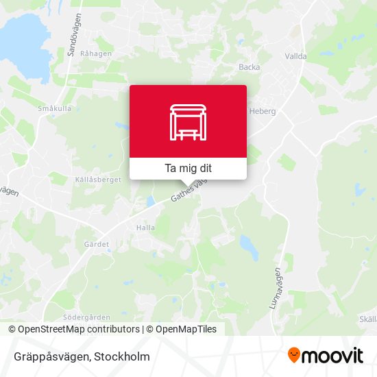 Gräppåsvägen karta