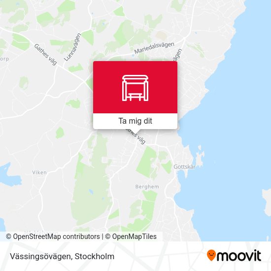 Vässingsövägen karta