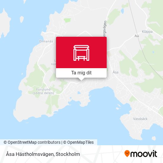Åsa Hästholmsvägen karta