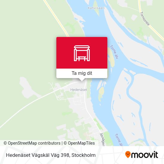 Hedenäset Vägskäl Väg 398 karta