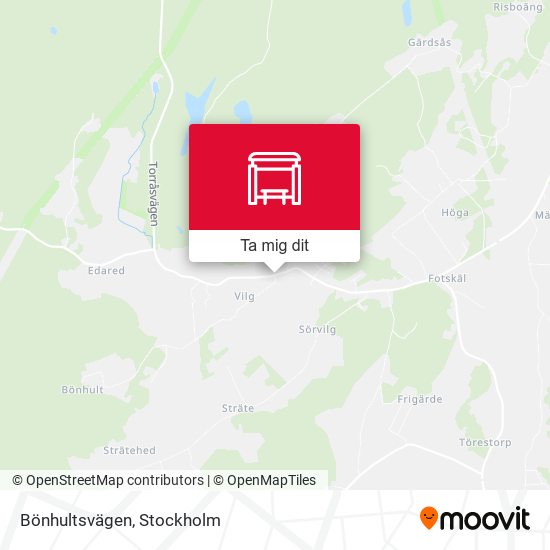 Bönhultsvägen karta