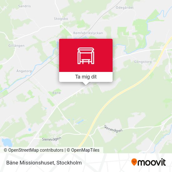 Bäne Missionshuset karta