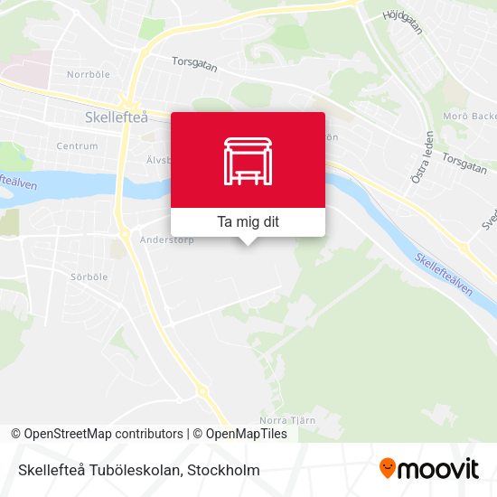 Skellefteå Tuböleskolan karta