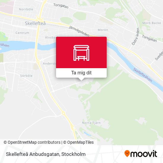 Skellefteå Anbudsgatan karta